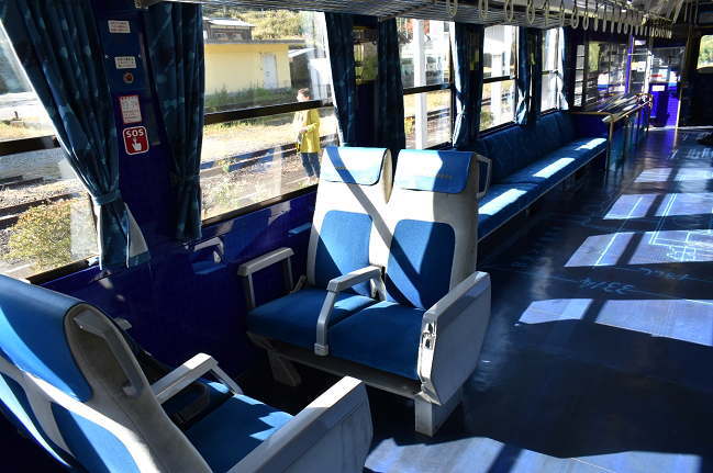 鉄道ホビートレインの0系新幹線のシート