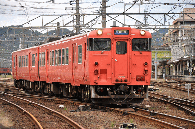 米子駅にて境線のキハ47を撮影