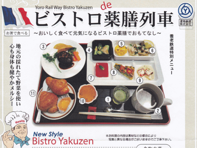 ビストロ薬膳列車のメニュー