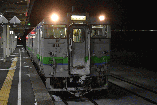 追分から乗車した室蘭本線岩見沢行